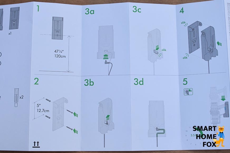 Instructions for fitting the wall bracket